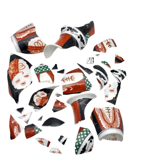 Kintsugi Vase Imari Victorian Style Gold Crack Personal Growth Gift Coming Soon! - Picture 10 of 12